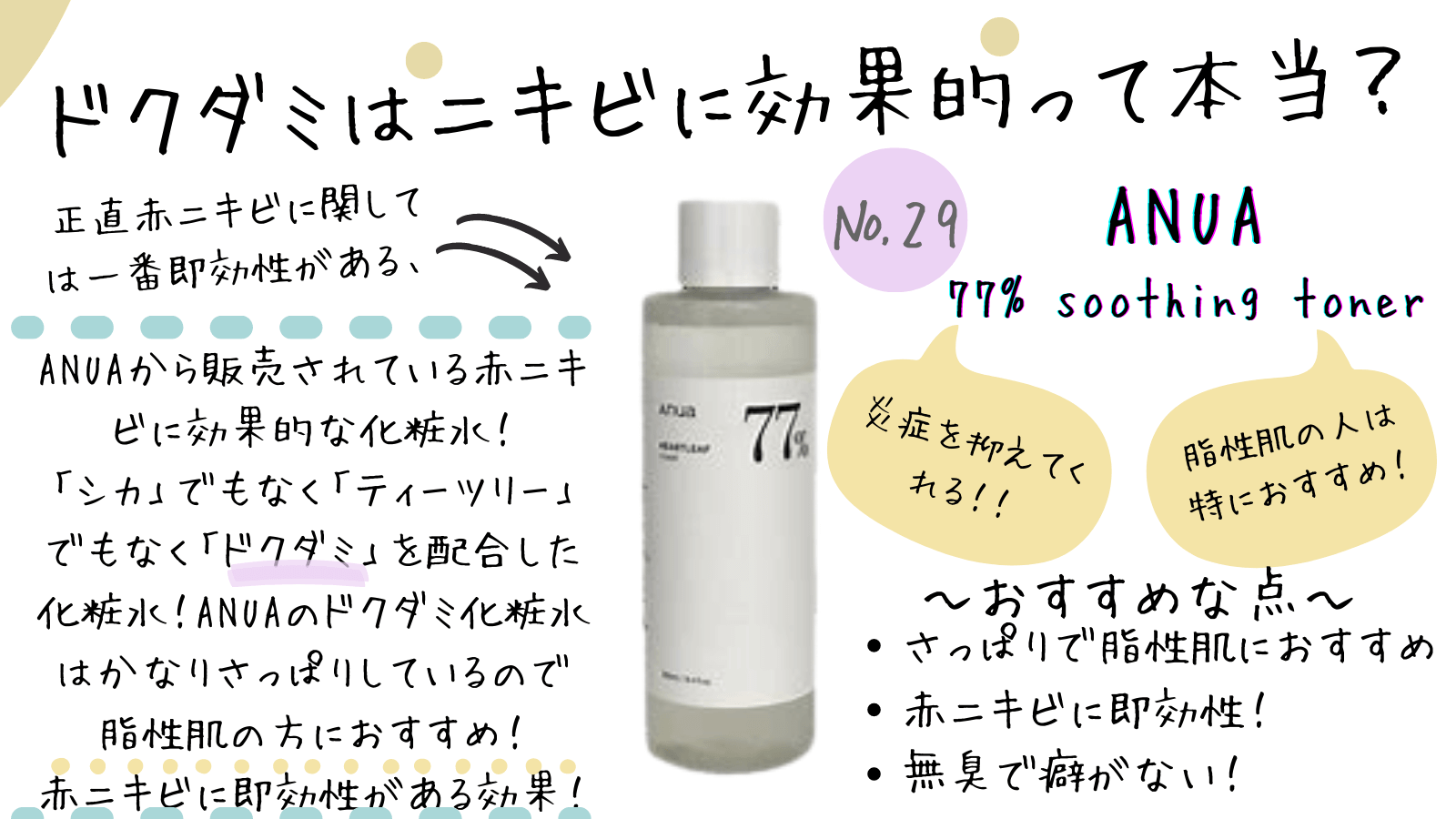 アヌア ドクダミ77％ スージングトナー 40ml - 化粧水